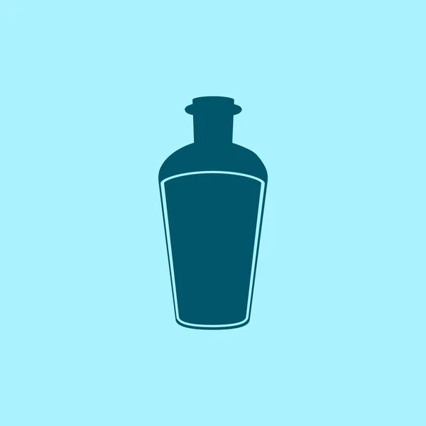 Icono Botella Ilustración Vectorial Sobre Fondo Azul — Vector de stock