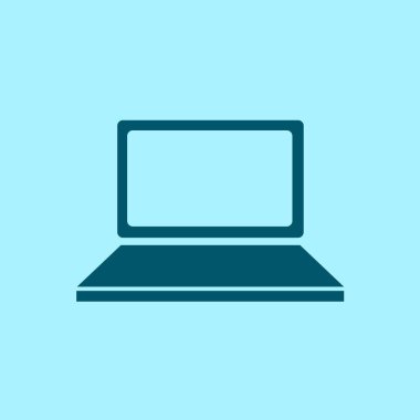 mavi arka plan bilgisayar vektör simgesine