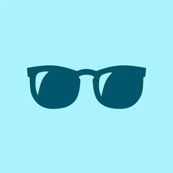 蓝色背景上的矢量眼镜图标符号 — 图库矢量图片