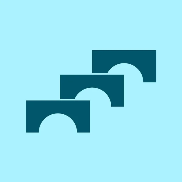 Ikona Most Modrém Pozadí — Stockový vektor