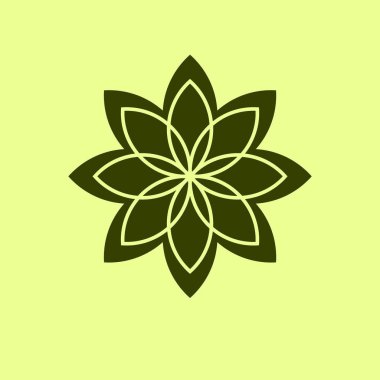 çiçek vektör simge arka plan üzerinde