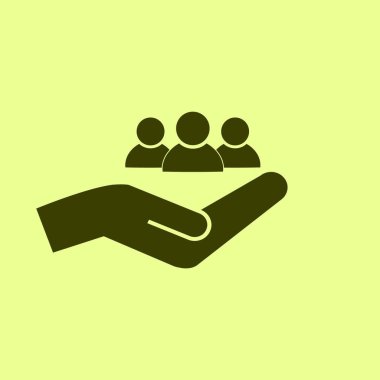 İş adamları simgesi. ekip çalışması vektör çizim