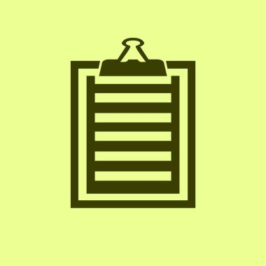 Vektör izole Pano, liste simge seti