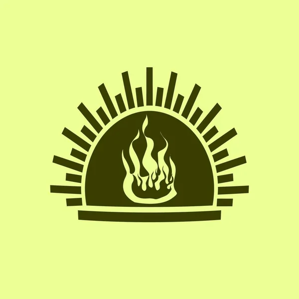 Illustration icône cheminée — Image vectorielle