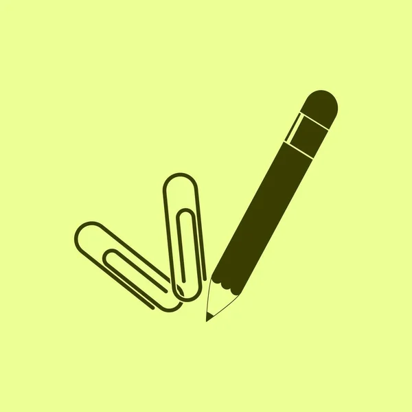 Pensil Staples Vector Icon — Stock Vector
