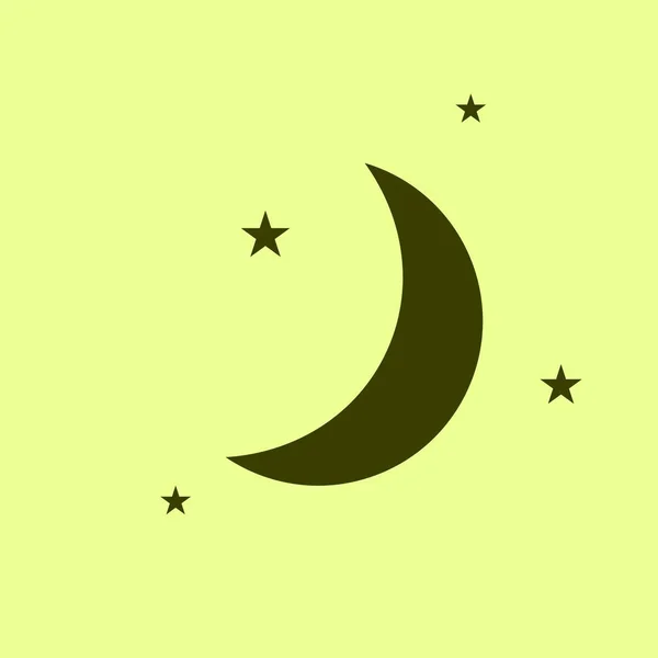 Hold Csillagok Vektoros Illusztráció Ikon — Stock Vector