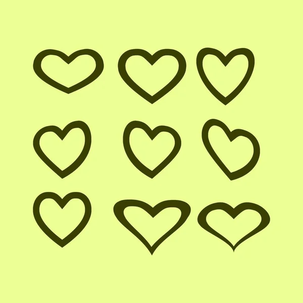 Kalp simgesi, sevgi işareti — Stok Vektör