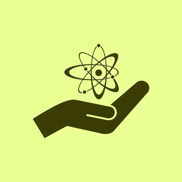 Atom Teken Pictogram Illustratie — Stockvector