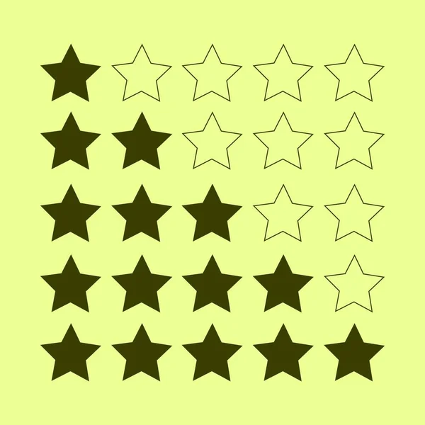 Rating Sterren Vector Icons — Stockvector