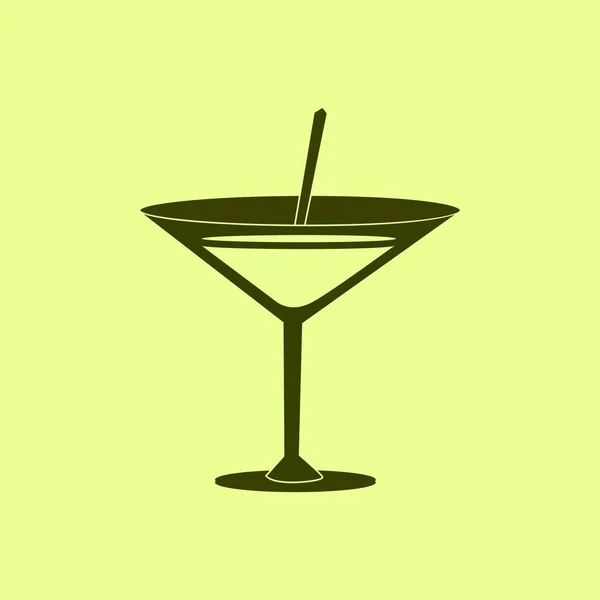 Cocktail Vector Icon Illustration — Stock Vector