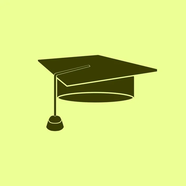 Graduación Tapa Vector Icono — Archivo Imágenes Vectoriales