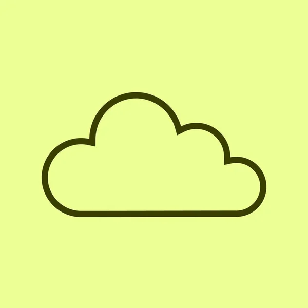 Cloud Vector Pictogram Illustratie — Stockvector