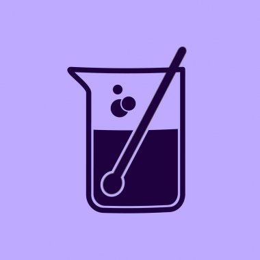 Laboratuvar düz simgesi