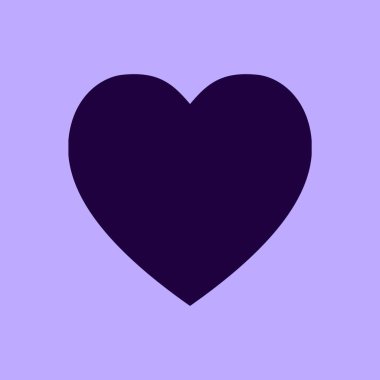 Kalp simgesi, aşk simge vektör çizim