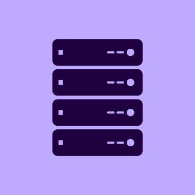 Bilgisayar sunucu simgesini, vektör çizim