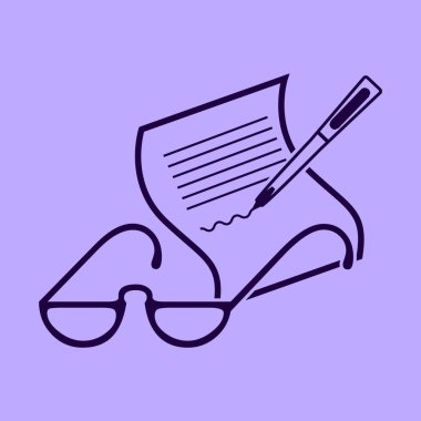 Vektör gözlük simgesi sembolü arka plan