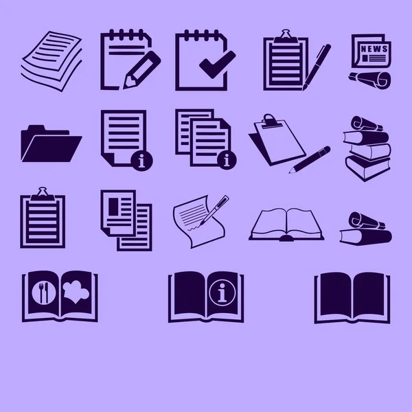 Document Iconen Vectorillustratie — Stockvector