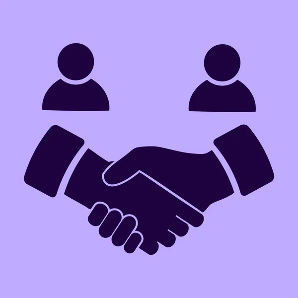 Handshake Vector Icon Illustration — Stock Vector