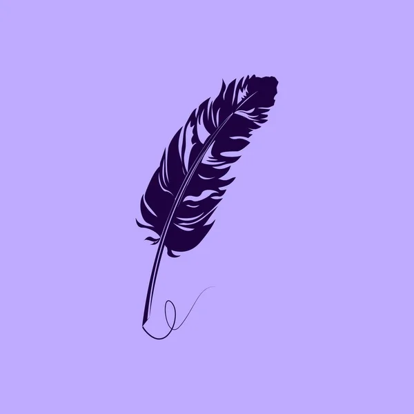 Feather Vector Icon Illustration — Stock Vector