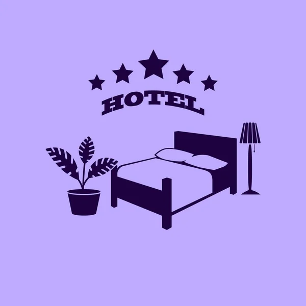 Illustration av tecken på hotellet — Stock vektor