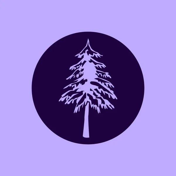 Icono del árbol, abeto — Vector de stock