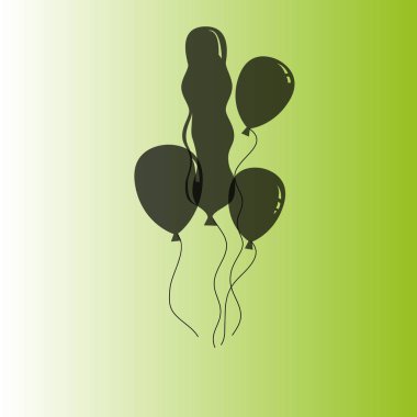 Balonlar basit simge vektör