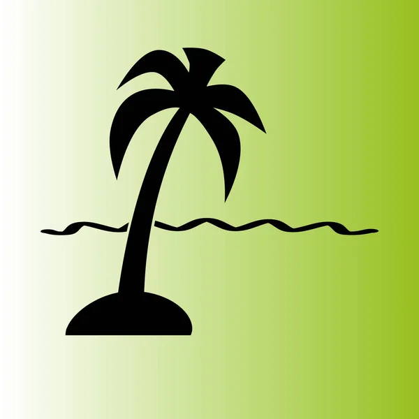 Ikona Webové Exotický Ostrov Vektorové Ilustrace — Stockový vektor