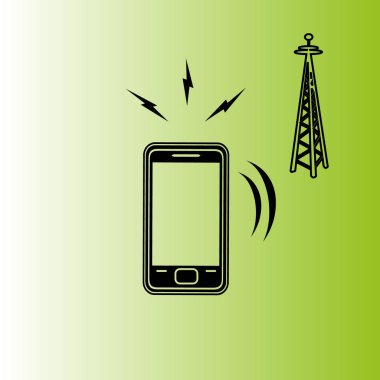 Cep telefonu güç vektör simgesi 