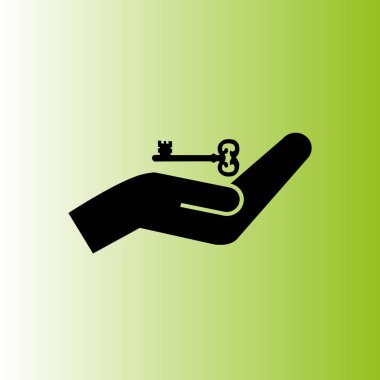 el ve anahtar vektör simgesi