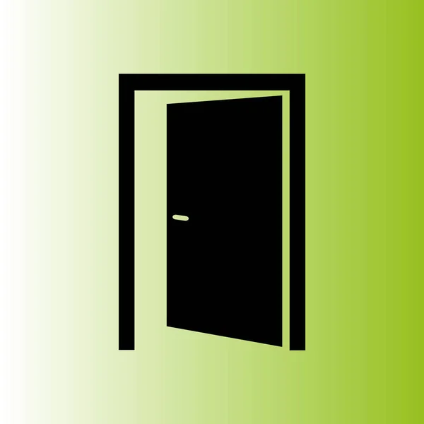 Open Door Vector Icon — Stock Vector