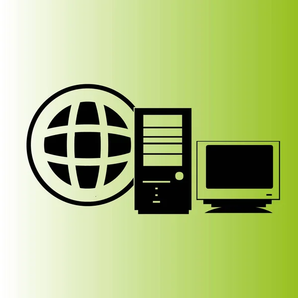 Icono Del Servidor Informático Ilustración Vectorial — Vector de stock