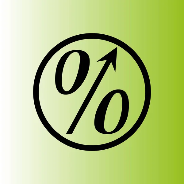 Illustrazione Vettoriale Simbolo Percentuale — Vettoriale Stock