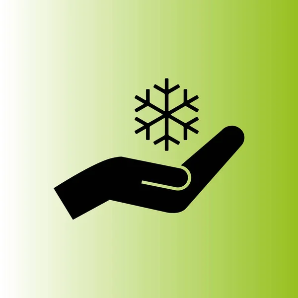 Снежинка Значок Руки — стоковый вектор