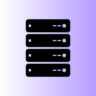 Bilgisayar sunucu simgesini, vektör çizim