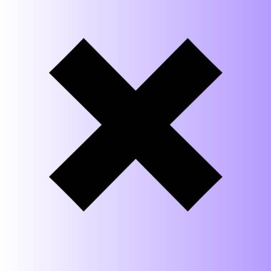 simge silin. çapraz vektör çizim