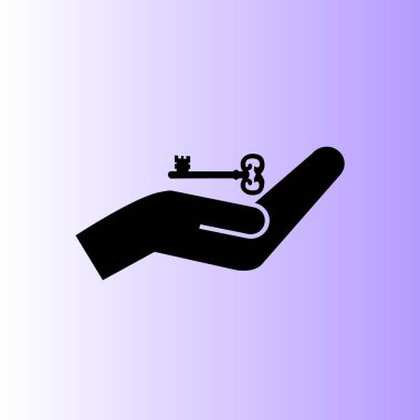 el ve anahtar vektör simgesi