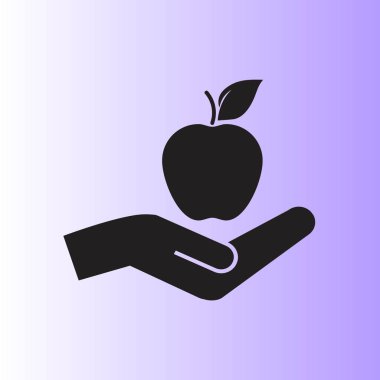 elma yandan, vektör simgesi