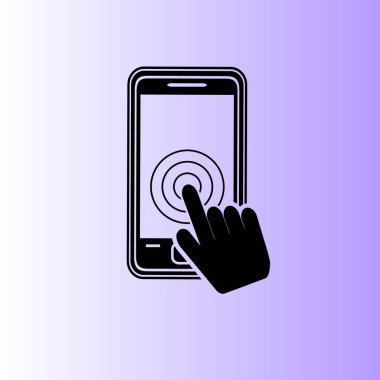 Vektör dokunmatik ekran smartphone simgesini