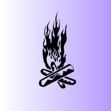 şenlik ateşi vektör basit simgesi