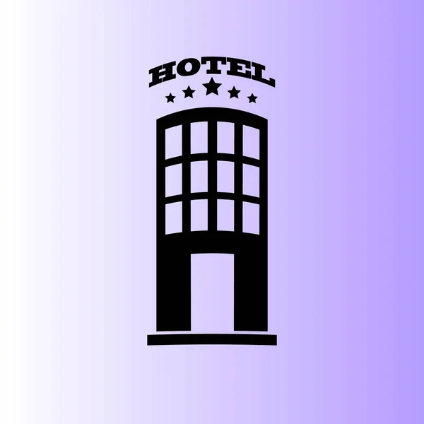 Hotel Vector Eenvoudige Pictogram — Stockvector