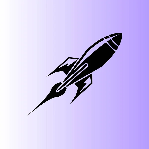 Rocket Vector Icono Simple — Vector de stock