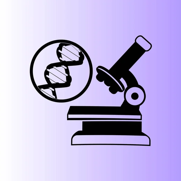 Mikroszkóp Vektor Egyszerű Ikon — Stock Vector
