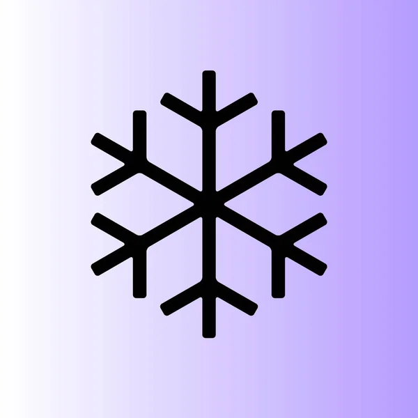Schneeflockensymbol Einfacher Vektor — Stockvektor