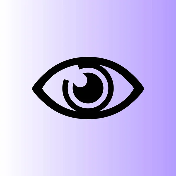 Silmän Merkki Yksinkertainen Kuvake — vektorikuva