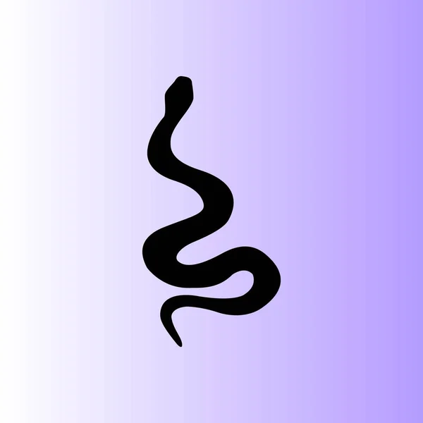 Snake Vektor Jednoduchý Ikona — Stockový vektor