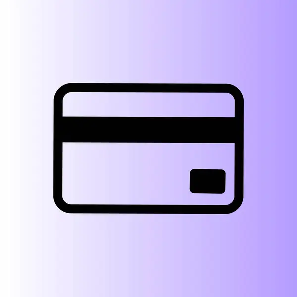 Plastic Card Vector Icon — Stock Vector