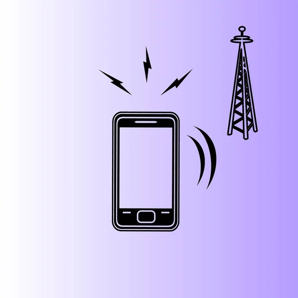 Icona Del Vettore Potenza Del Telefono Cellulare — Vettoriale Stock