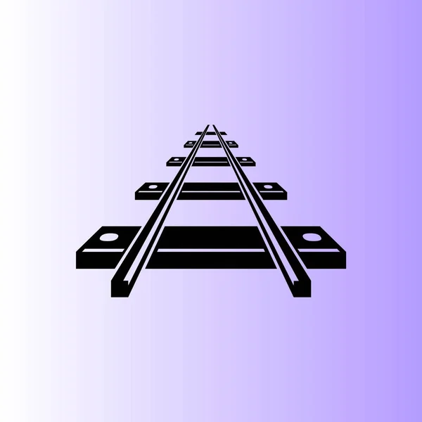 Eisenbahn Einfaches Vektor Symbol — Stockvektor