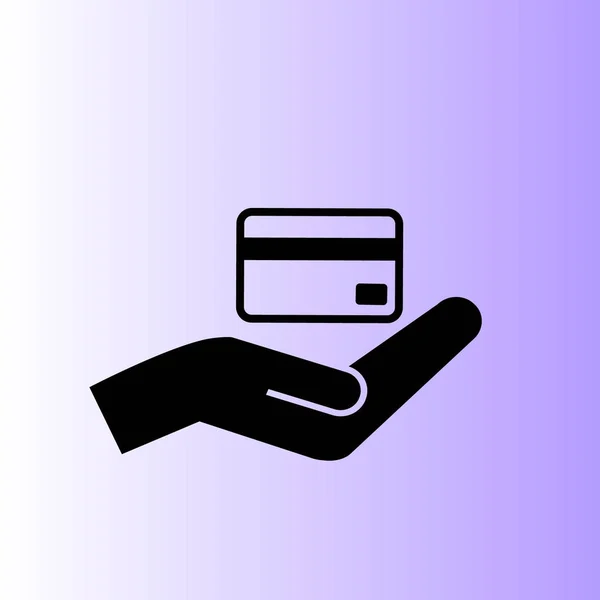 Kreditkarte Mit Vektorsymbol — Stockvektor