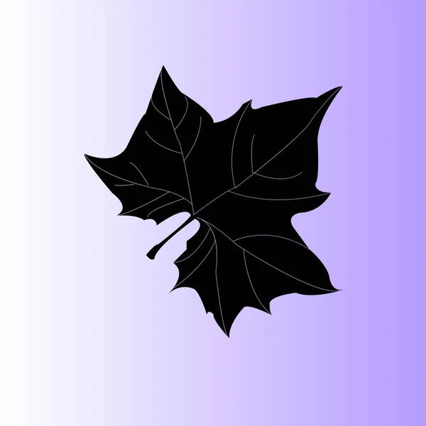 Silhouette Maple Leaf Pour Votre Design Illustration Vectorielle — Image vectorielle